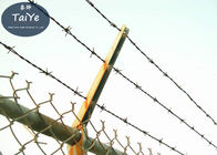 Dukungan Tunggal Pagar Kawat Berduri Post On Chain Link Fence V Atau Y Shape
