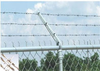 Penjara ContinuousTwist Keamanan Kawat Berduri Galvanis Dengan Pagar Chain Link