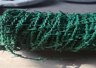 PVC Dilapisi Lowa Kawat Berduri Hijau Keamanan Pagar Pada Chain Link Pagar Top